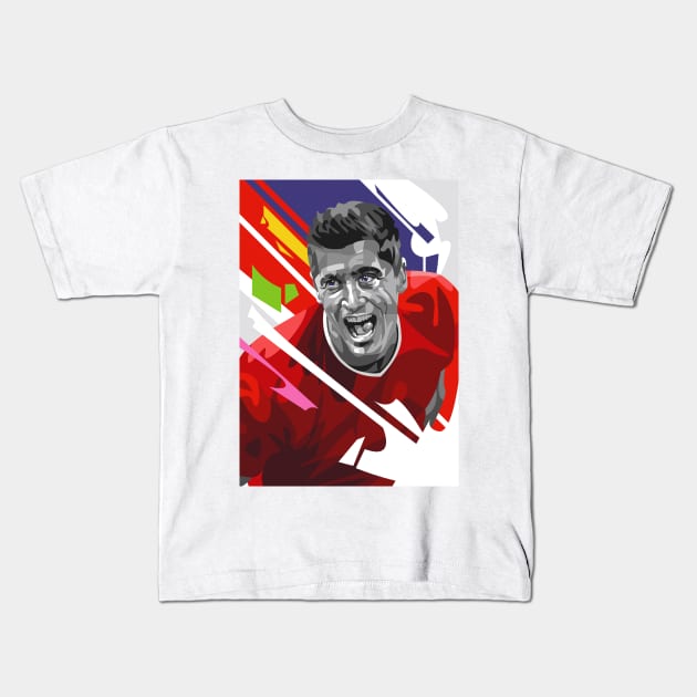 Robert Lewandowski Kids T-Shirt by RJWLTG